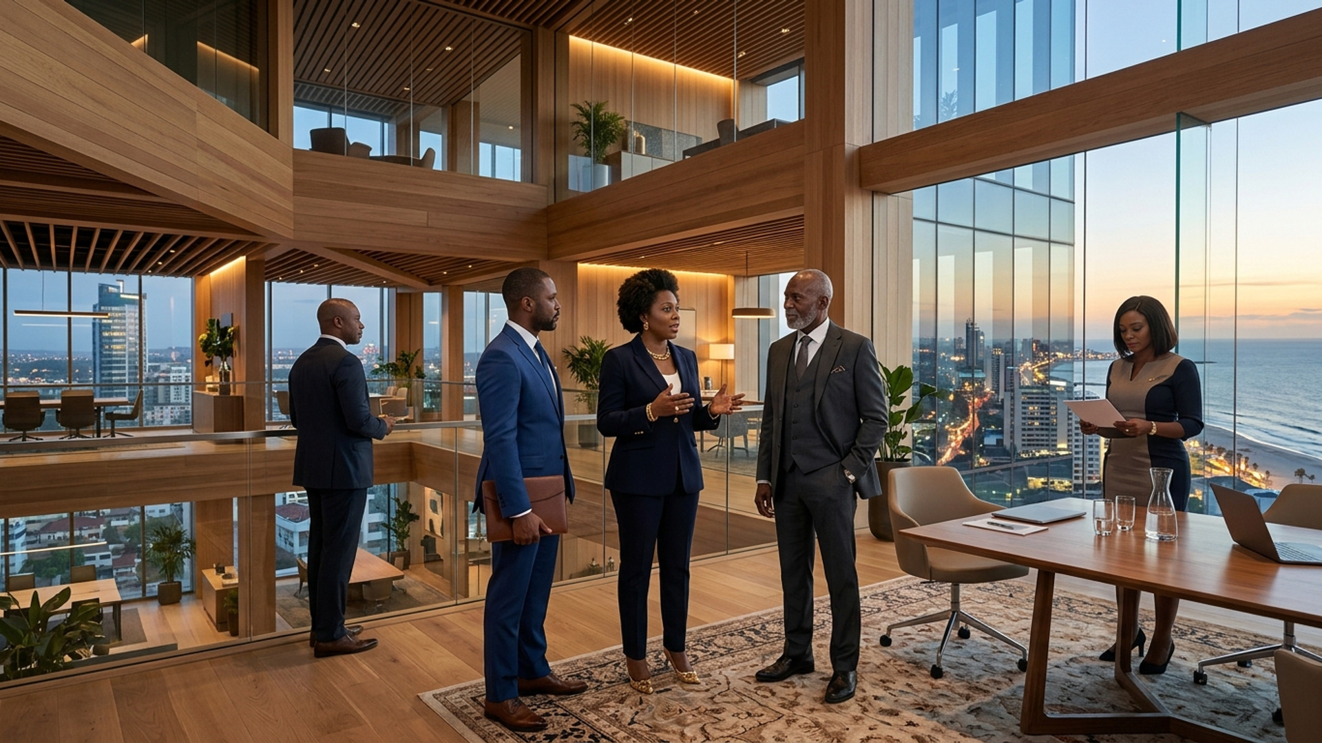 Executive portrait with controlled lighting